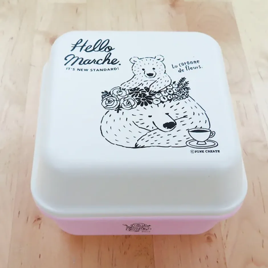 Bento Containers>Hello Marche Botanical Series Square Lunch Box