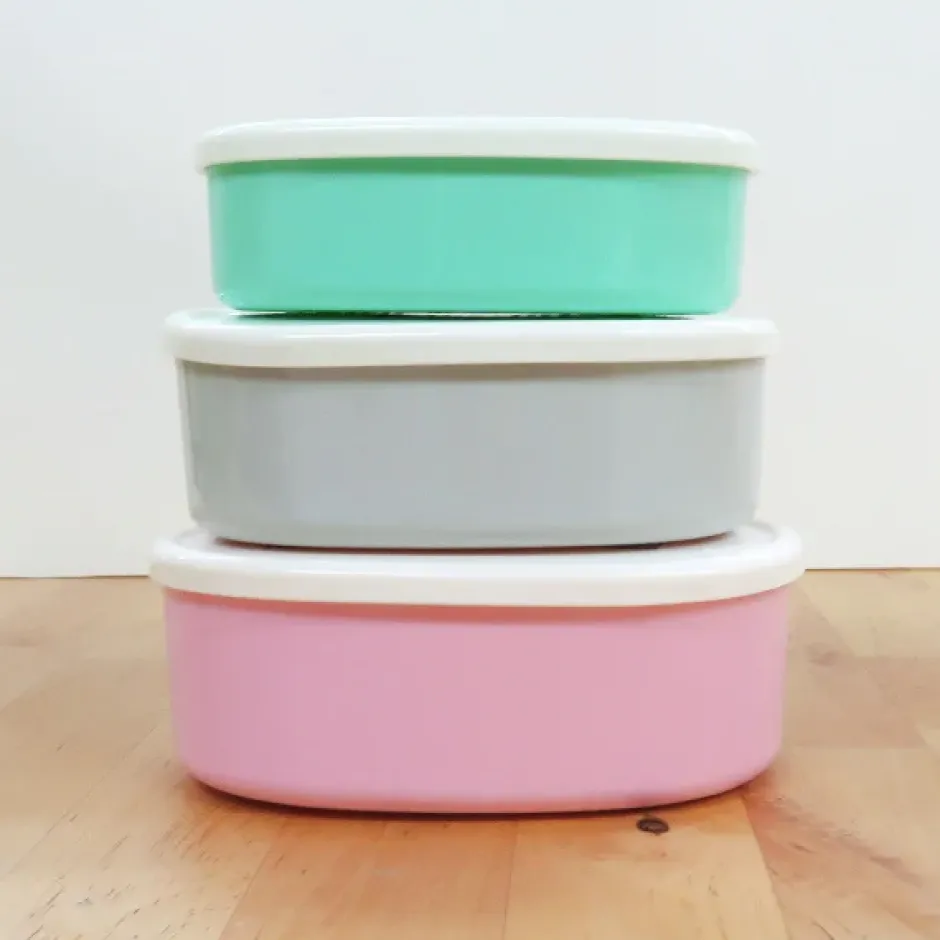 Bento Containers>Hello Marche Botanical Series Elliptical Lunch Box 3-Piece Set