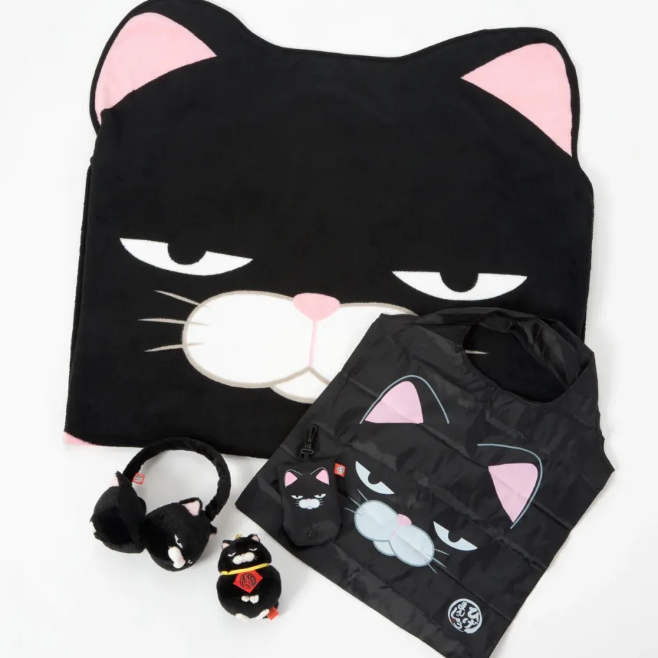 Blankets>Hige Manjyu Kuromame the Grumpy Black Cat Set