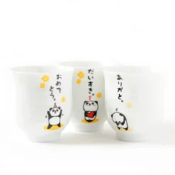 Mugs & Glasses>Hitokoto Animal Tea Cups (Panda)