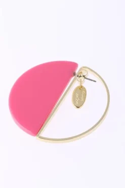 Honey Salon Acrylic Round Earrings Clearance