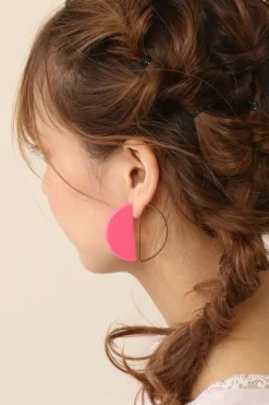 Honey Salon Acrylic Round Earrings Clearance