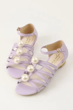 Honey Salon Big Pearl Sandals (Lavender) Discount