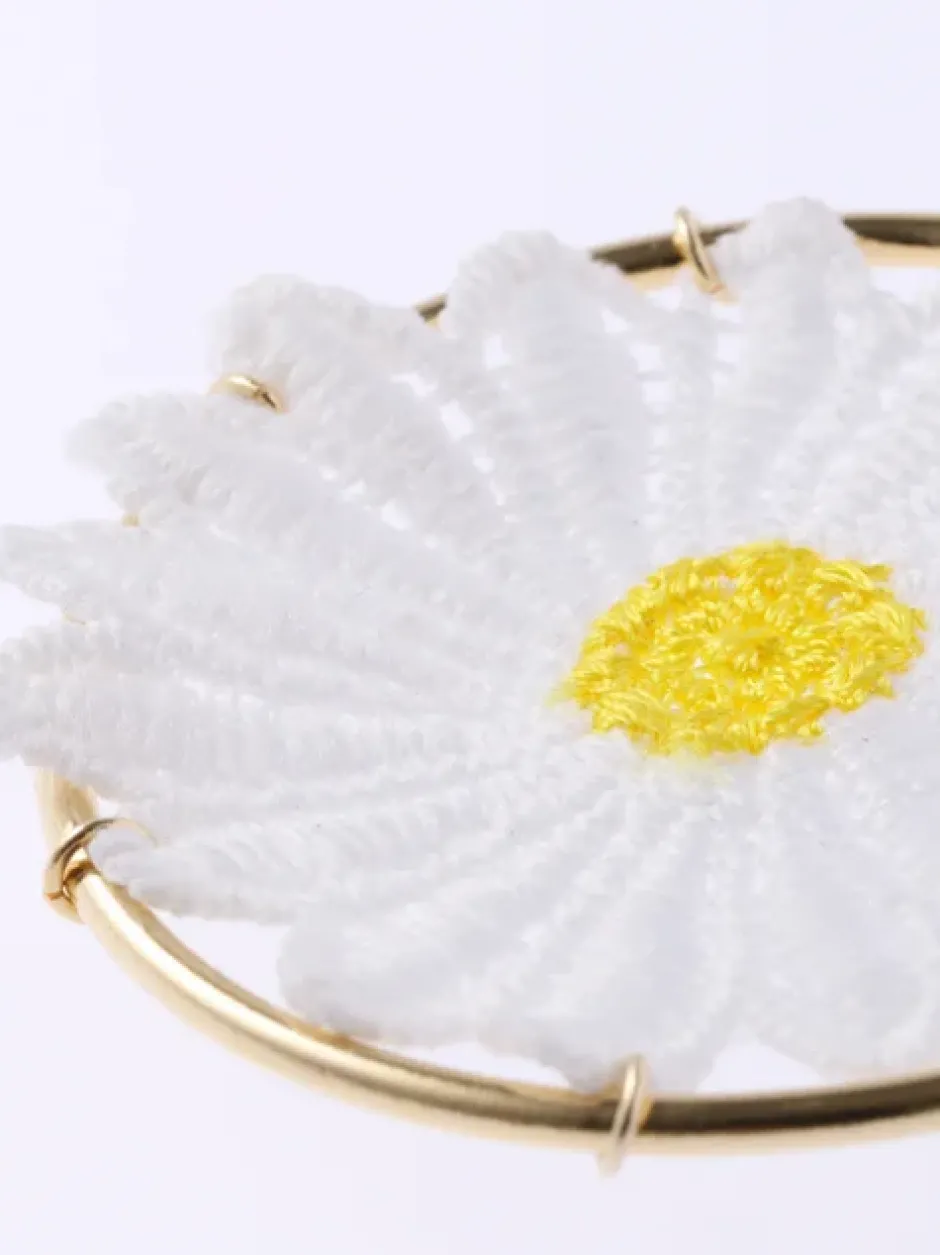 Jewelry & Hair Accessories>Honey Salon Daisy Hoop Earrings