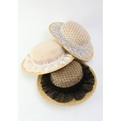 Honey Salon Dot Tulle Boater Clearance