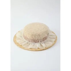Honey Salon Dot Tulle Boater Clearance