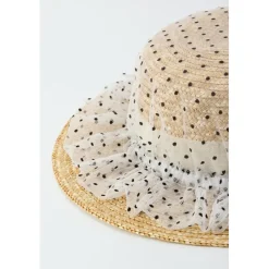 Honey Salon Dot Tulle Boater Clearance