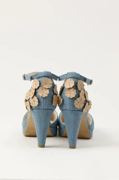 Honey Salon Flower Pumps (Denim) Online