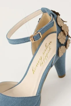 Honey Salon Flower Pumps (Denim) Online
