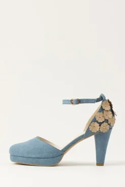 Honey Salon Flower Pumps (Denim) Online