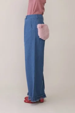 Bottoms>Honey Salon Fur Pocket Wide Pants