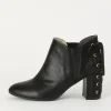 Footwear>Honey Salon Lace-Up Booties (Black)