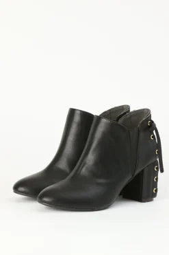 Footwear>Honey Salon Lace-Up Booties (Black)