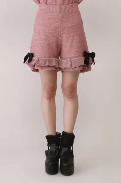 Bottoms>Honey Salon Lamé Knit Shorts