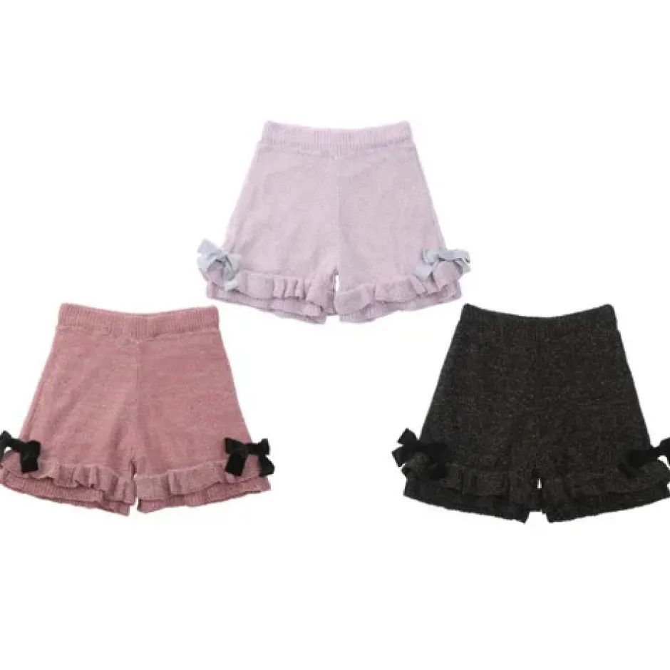 Bottoms>Honey Salon Lamé Knit Shorts