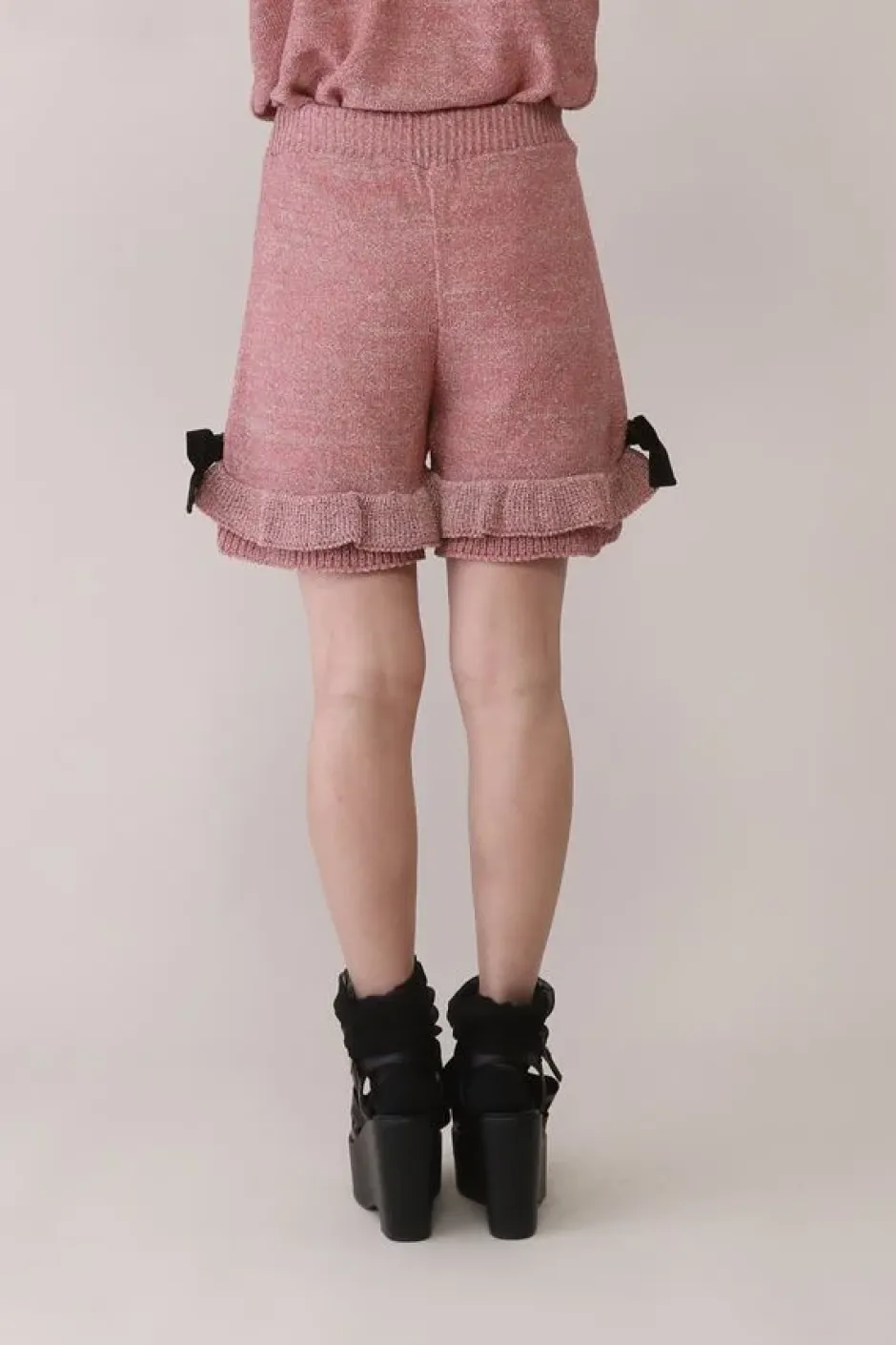 Bottoms>Honey Salon Lamé Knit Shorts