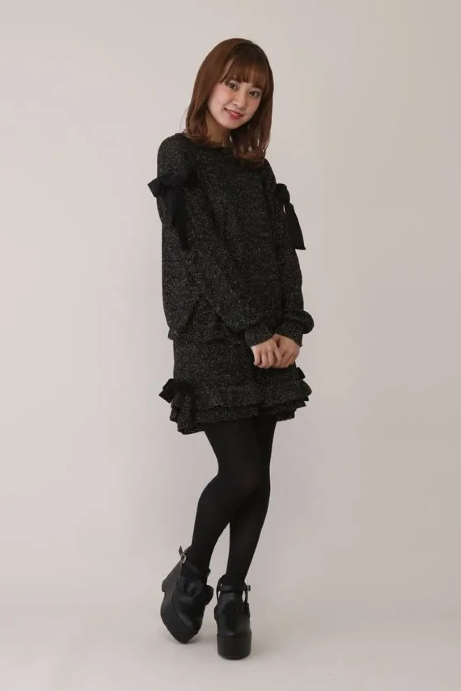 Bottoms>Honey Salon Lamé Knit Shorts