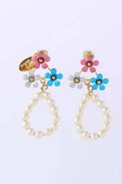Jewelry & Hair Accessories>Honey Salon Petite Flower Pearl Earrings