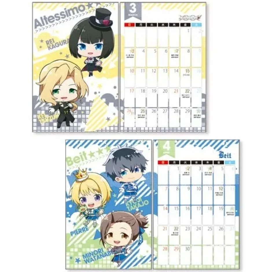 Calendars>Idolm@ster: SideM 2019 Mini Desktop Calendar