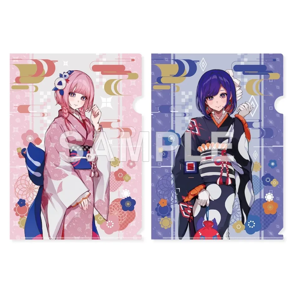 Other Stationery>Kamitsubaki City Under Construction Clear File Set Kafu & Rime Kimono Ver.