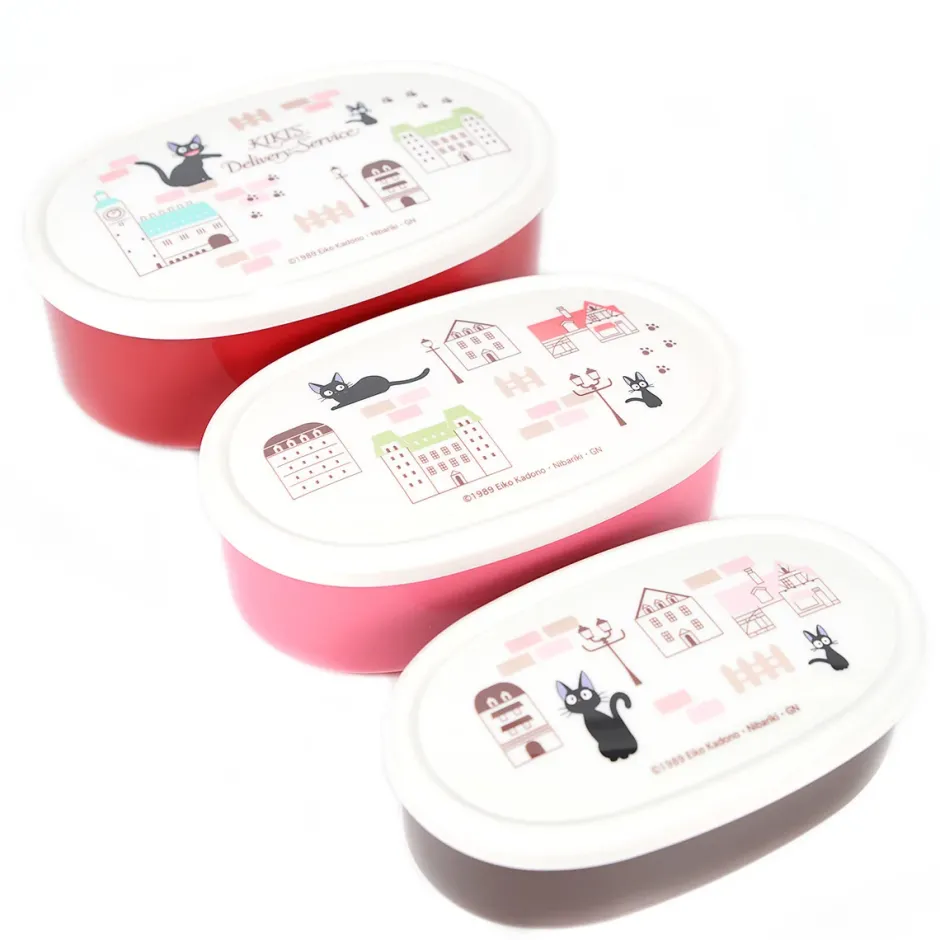 Kiki's Delivery Service Stylish Kiki's Town 3-Piece Plastic Container Set Best