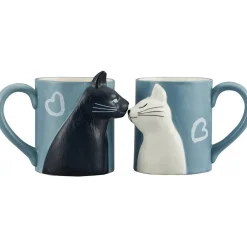 Kissing Cats Mug Set Clearance