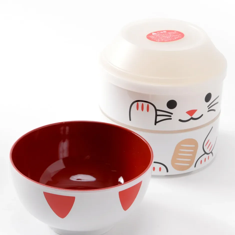 Bento Containers>Kokeshi Maneki-Neko Big Bento Boxes