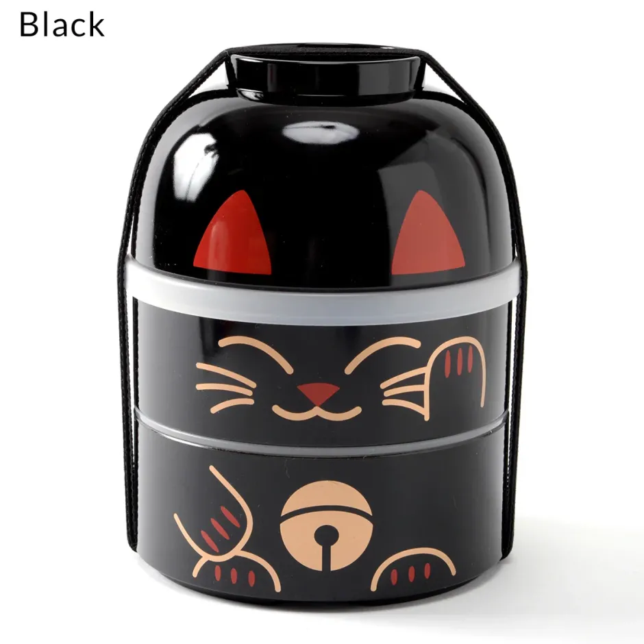 Bento Containers>Kokeshi Maneki-Neko Big Bento Boxes