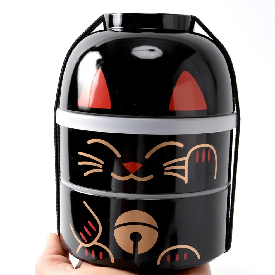 Bento Containers>Kokeshi Maneki-Neko Big Bento Boxes