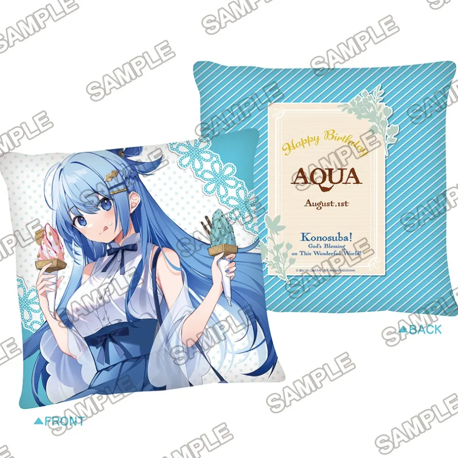 KonoSuba: God’s Blessing on This Wonderful World! Birthday Celebration 2023: Aqua Newly Drawn Large Cushion Best