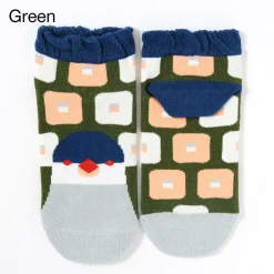 KOTORITACHI Java Sparrow Printed Socks (Square Pattern) Hot