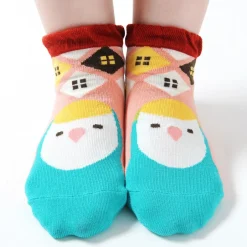 KOTORITACHI Peach-faced Lovebird Printed Socks Discount