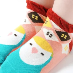 KOTORITACHI Peach-faced Lovebird Printed Socks Discount