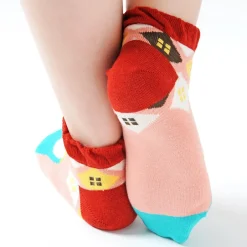 KOTORITACHI Peach-faced Lovebird Printed Socks Discount