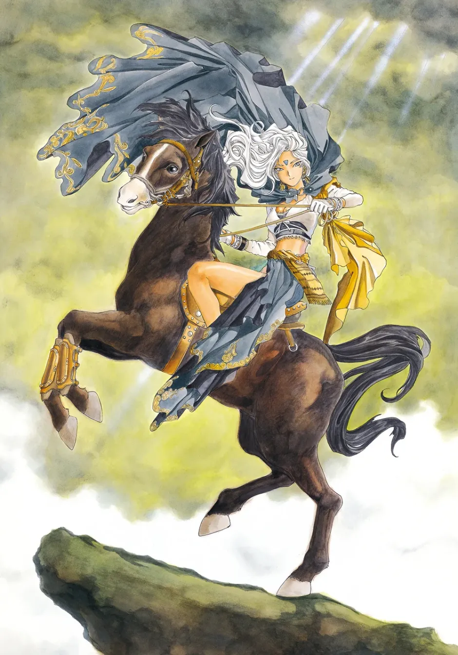 Kousuke Fujishima Signed Limited Edition Framed Oh My Goddess! Primagraphie Art Print: Soaring, Sprinting Best