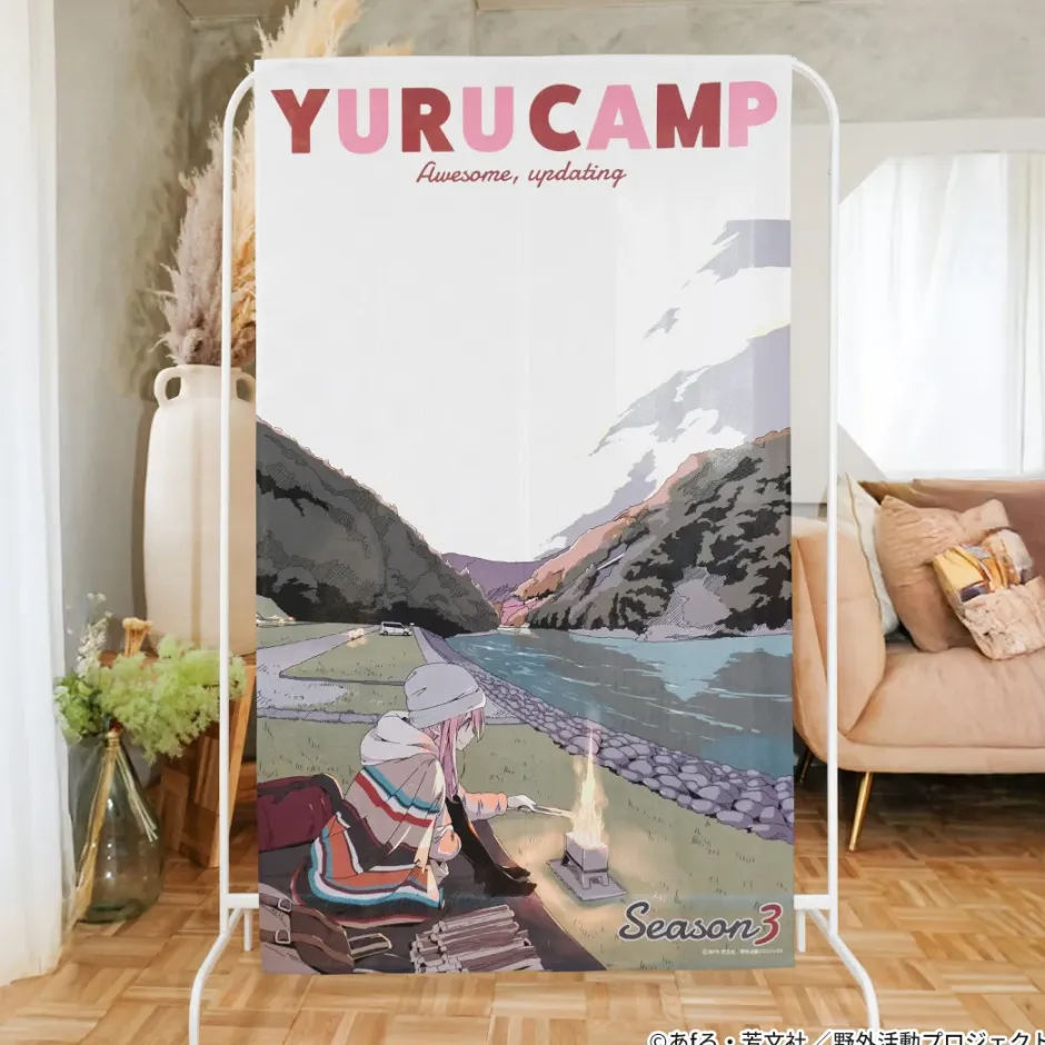 Laid-Back Camp Season 3 Multi Tapestry Noren Nadeshiko Sale
