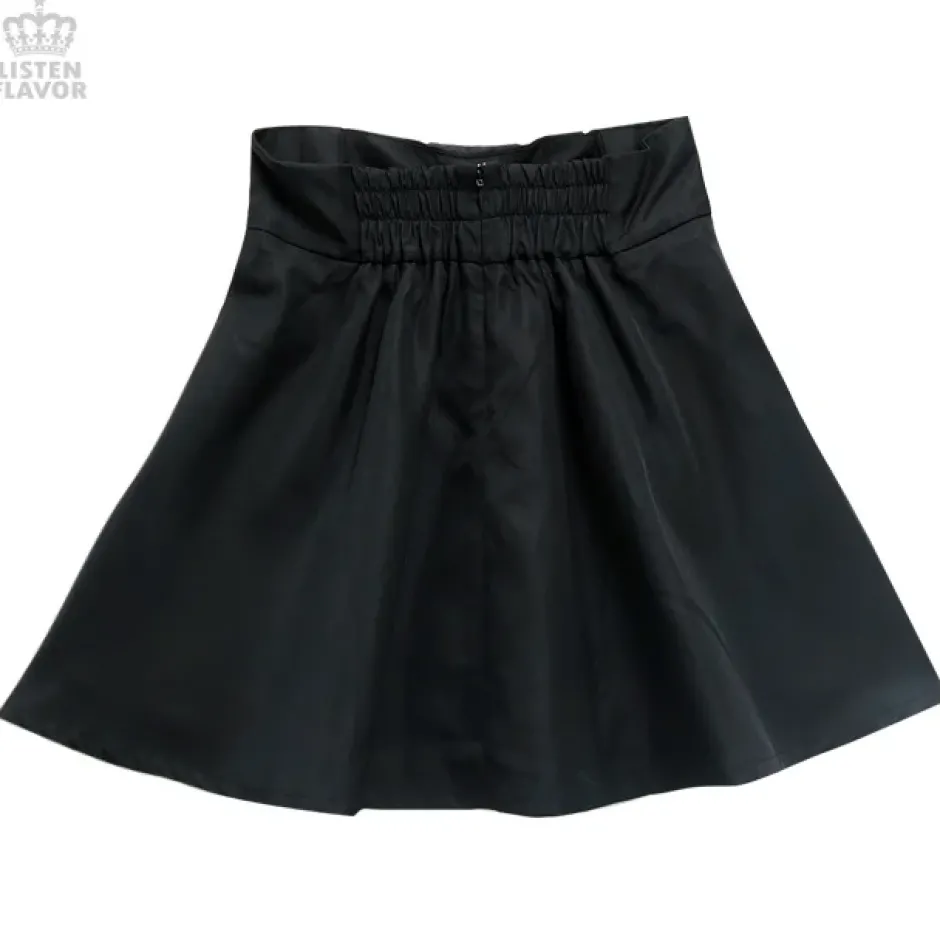 Bottoms>LISTEN FLAVOR Angel Heart Lace-Up Circular Skirt