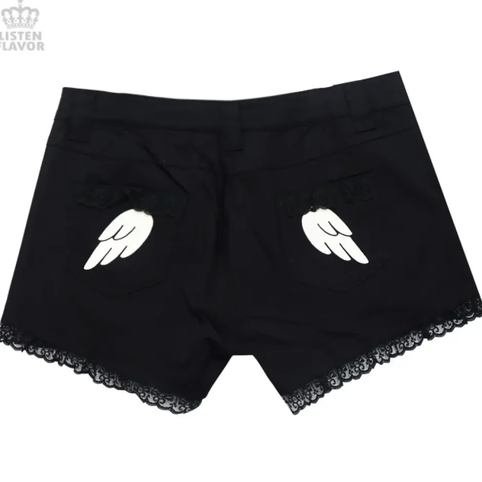 Bottoms>LISTEN FLAVOR Angelic Lace-up Ribbon Shorts