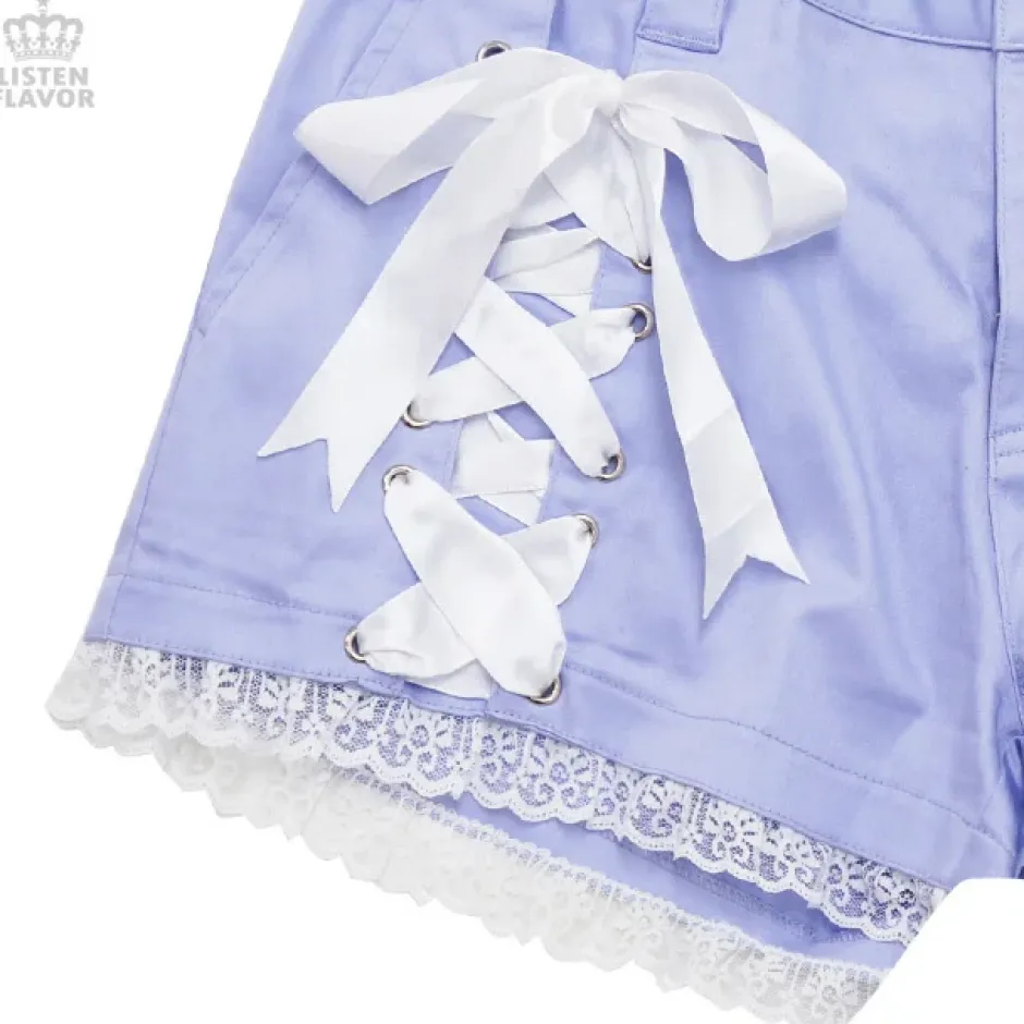 Bottoms>LISTEN FLAVOR Angelic Lace-up Ribbon Shorts