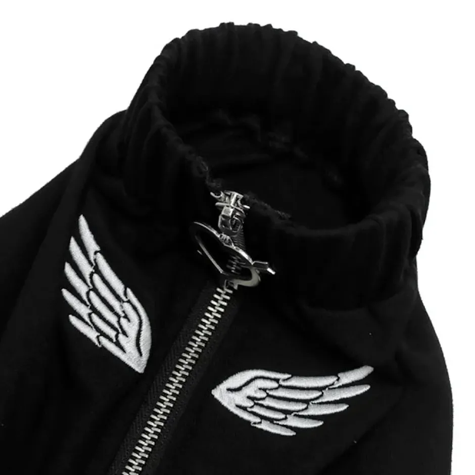 LISTEN FLAVOR Angel's Wing Heart Zip Leg Covers Discount
