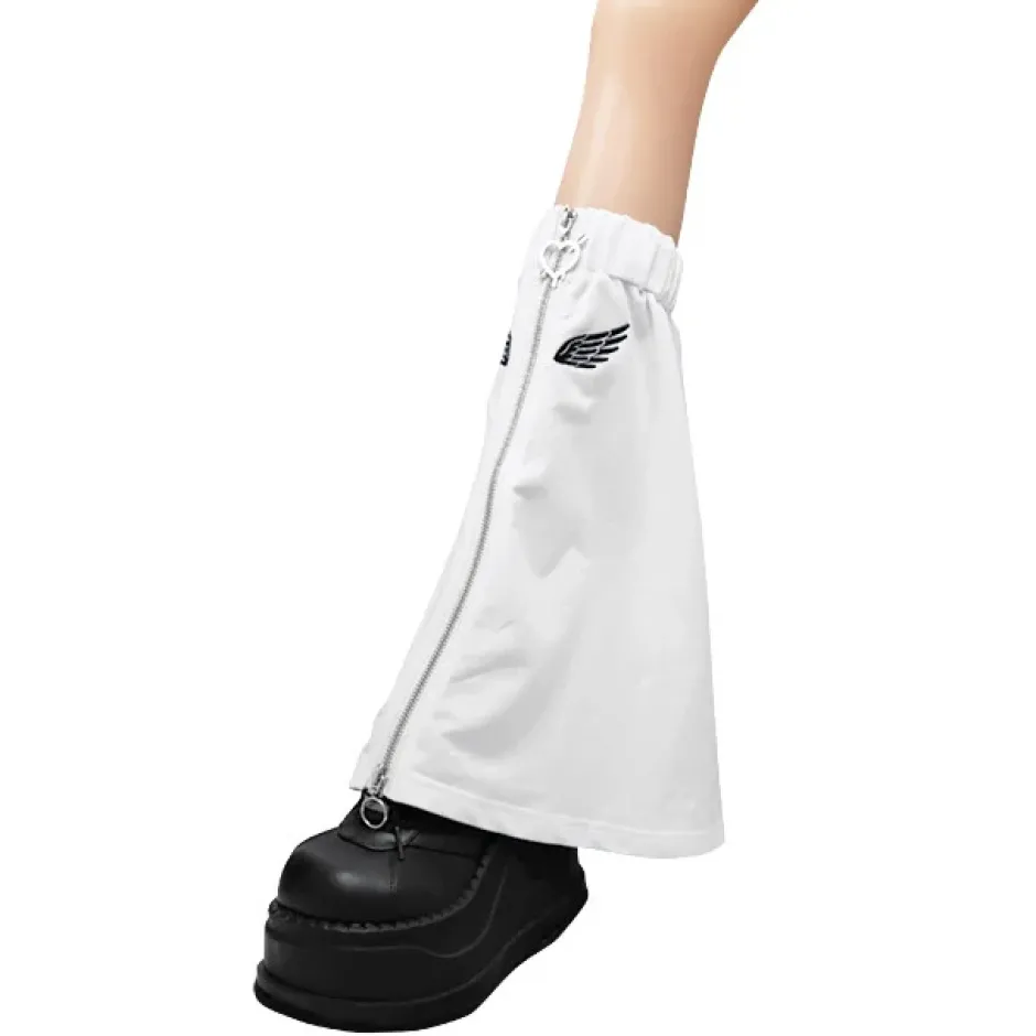 LISTEN FLAVOR Angel's Wing Heart Zip Leg Covers Discount