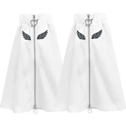 LISTEN FLAVOR Angel's Wing Heart Zip Leg Covers Discount