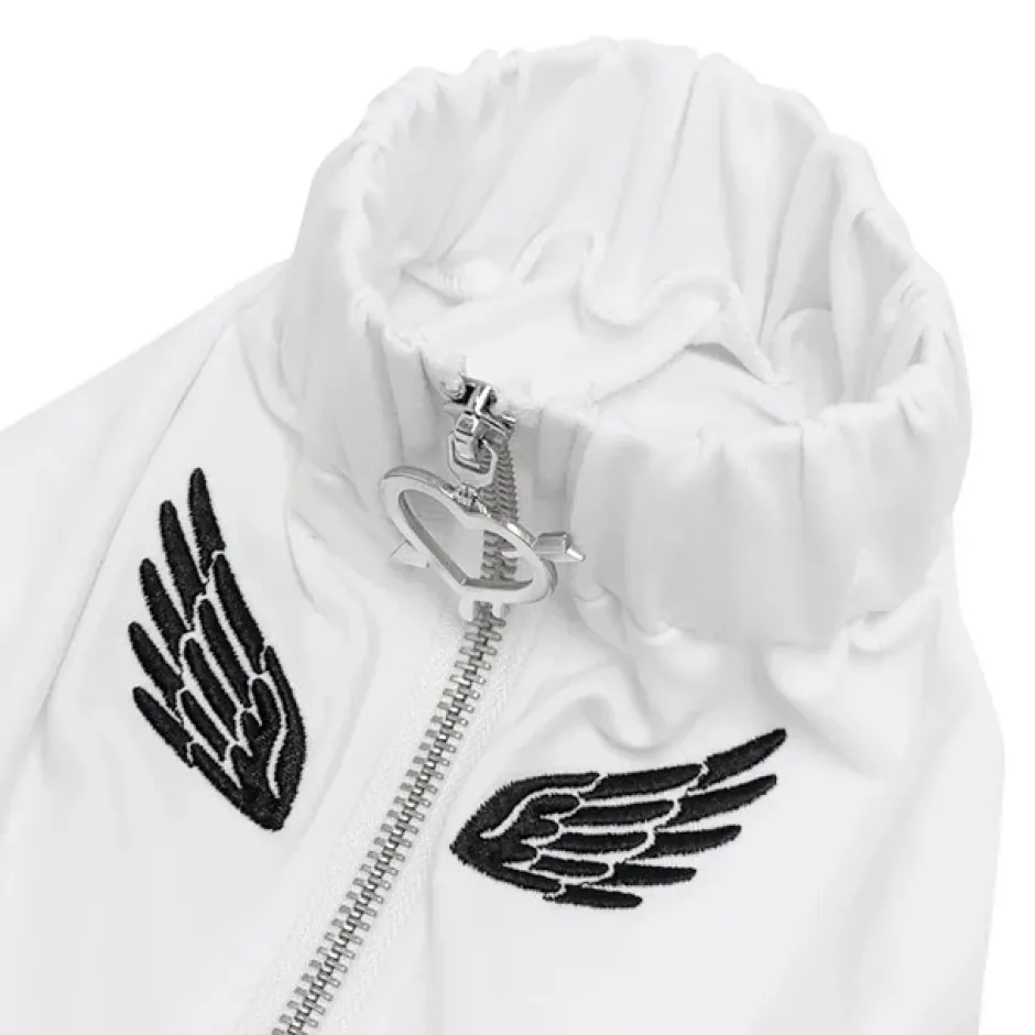 LISTEN FLAVOR Angel's Wing Heart Zip Leg Covers Discount
