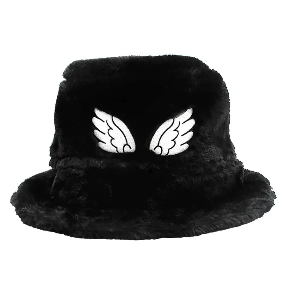 LISTEN FLAVOR Angel Wings Fur Bucket Hat Hot