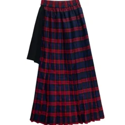 LISTEN FLAVOR Asymmetrical Pleated Skirt Hot