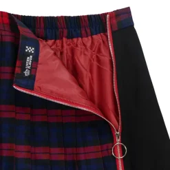 LISTEN FLAVOR Asymmetrical Pleated Skirt Hot