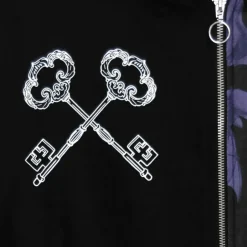 LISTEN FLAVOR Bat Double Zipper Hoodie Clearance