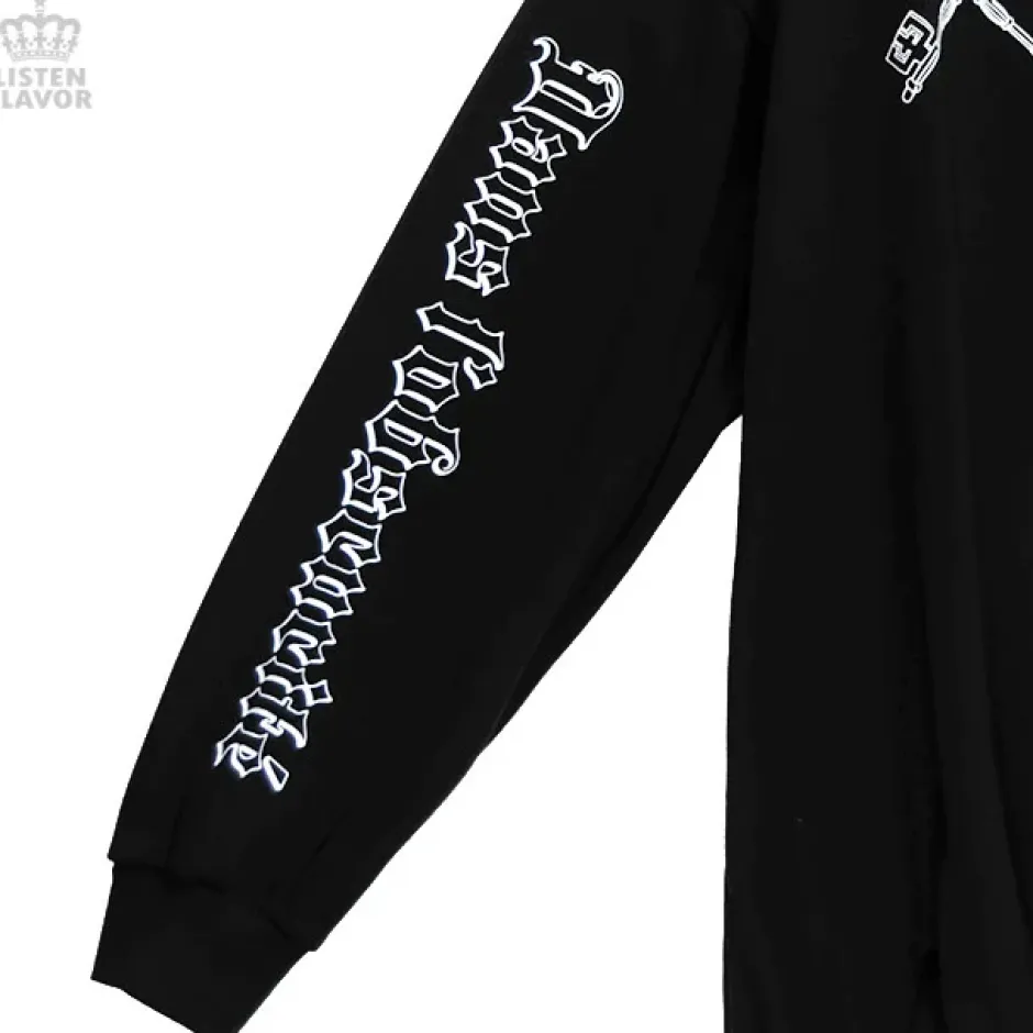 LISTEN FLAVOR Bat Double Zipper Hoodie Clearance
