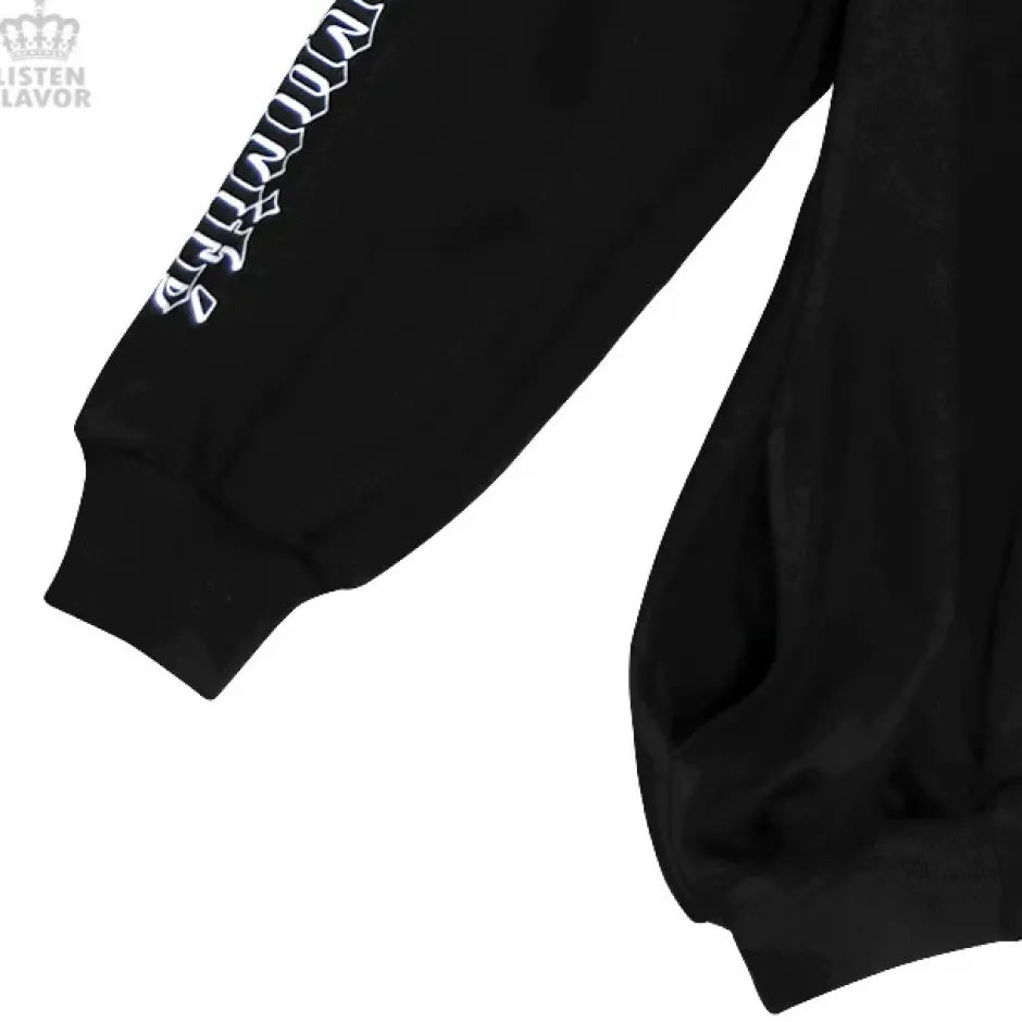 LISTEN FLAVOR Bat Double Zipper Hoodie Clearance