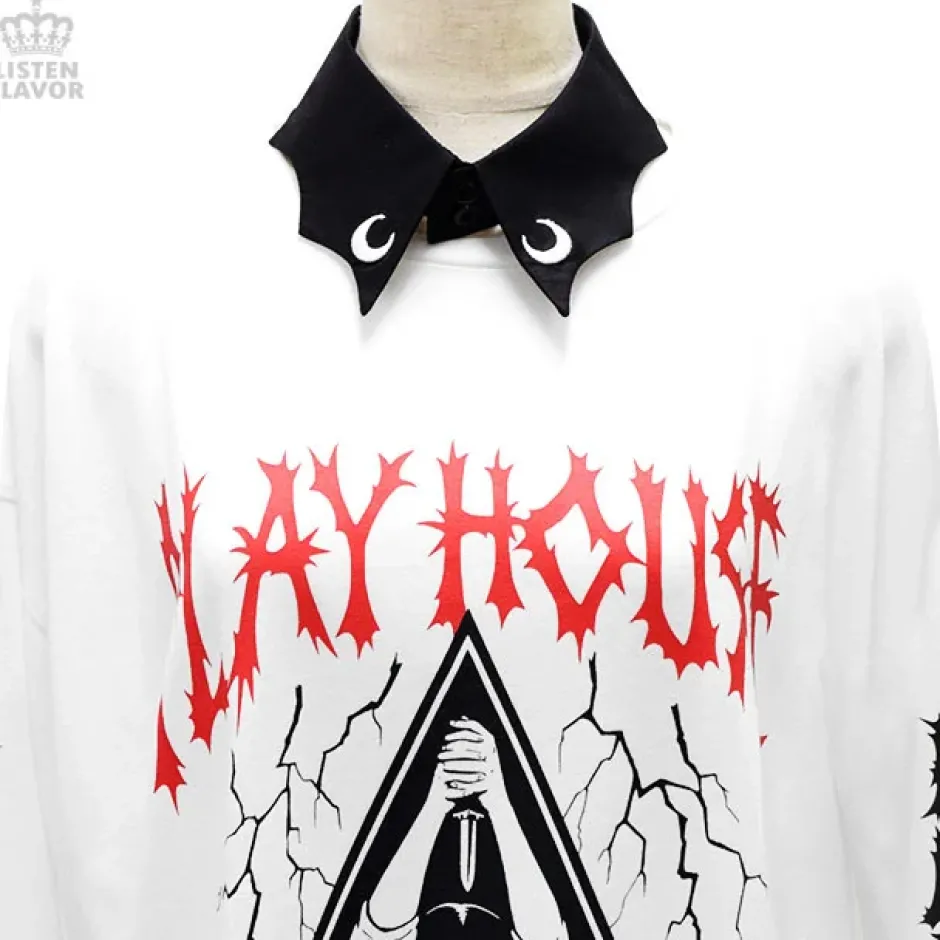 LISTEN FLAVOR Bat-Shaped Gothic Collar Hot